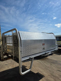 #196 Single cab Alloy Tray with toolboxes - Colorado